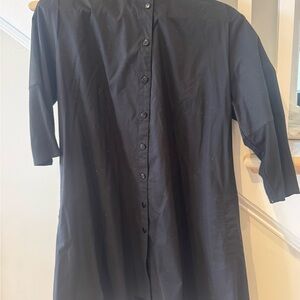 Stella Carakasi Women's Black Button-Down Shirt Dress